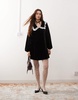 Miss Selfridge velvet collar mini dress in black
