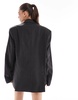 Bershka oversized blazer in dark gray