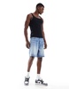 ASOS DESIGN muscle fit rib tank top with square neck in black