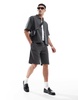 Bershka premium shirt in charcoal - part of a set