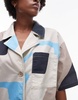 Topshop abstract printed short sleeve shirt in multi - part of a set