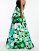AFRM Deren high rise maxi skirt in green