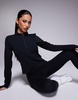 Nike Training Zenvy Yoga full zip longsleeve top in black