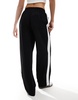 ASOS DESIGN pull-on pants with contrast panel in black