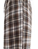 Bershka tie waist wide leg pants in brown check