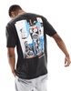 Cotton On Basquiat boxy T-shirt with back art print in black
