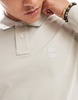 BOSS Orange passerby long sleeve polo shirt in beige