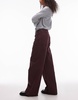 ARKET Cloud low rise baggy wide leg jeans in washed burgundy