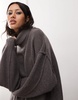 Weekday Dita wool turtle neck sweater in mole melange