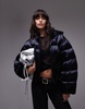AllSaints Chelsea hooded puffer jacket in black