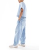 Bershka skater jeans in authentic blue