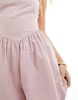 ASOS DESIGN square neck corset romper in lilac