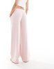 Bershka wide leg sweatpants in pink - part of a set