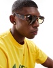 AIRE pluto square sunglasses in tortoiseshell with sage green lens