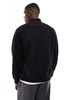 Polo Ralph Lauren zip up lounge sweat with logo in black