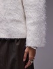 Topshop ultra fluffy oversized sweater in ivory