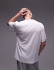 Topman oversized fit plisse T-shirt in white