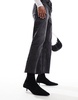 ASOS DESIGN Rhiannon extreme kitten heel sock boots in black