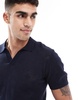 Brave Soul knit polo shirt in navy