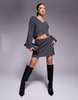 ASOS DESIGN brushed mini skirt in charcoal - part of a set