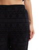 ASOS DESIGN eyelet pants in black - part of a set