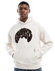 Bershka Friday graphic hoodie in white