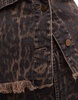 AllSaints Hettie denim shacket in leopard