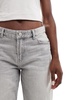 Bershka straight leg jeans in gray