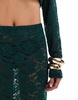 Aria Cove exclusive lace column maxi skirt in emerald green - part of a set
