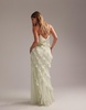 ASOS DESIGN Bridesmaids ruffle cami bias maxi dress in light green