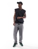 Brave Soul oversized raw edge tank top in black