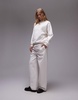 Topshop graphic Stockholm straight leg sweatpants in ecru - part of a set
