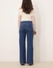 ASOS DESIGN stretch denim flared jeans with pocket detail in indigo