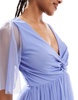 Anaya twist tulle maxi dress in soft blue