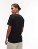 ARKET stretch jersey v-neck T-shirt in navy blue