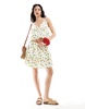 ASOS DESIGN broderie babydoll cami top in lemon print - part of a set