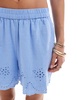 Pieces broderie shorts in hydrangea blue - part of a set
