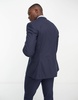 ASOS DESIGN premium skinny suit jacket in navy with two-way stretch