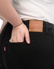 Levi's Plus 501 straight fit crop jeans in black
