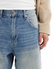 Bershka super baggy fit jeans in washed blue