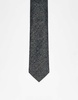 ASOS DESIGN tie with grunge texture in black