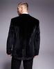 ASOS DESIGN slim velvet tuxedo blazer in black