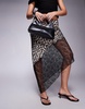 River Island ring handle clutch bag in black