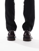 ASOS DESIGN lace-up derby shoes in burgundy leather