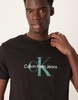 Calvin Klein Jeans large logo t-shirt in black and red