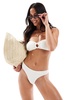 Brave Soul bandeau bikini top in white