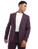 ASOS DESIGN wedding slim suit jacket in wool herringbone