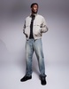 Armani Exchange waffle windbreaker jacket in beige