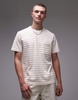 ARKET short sleeve T-shirt with pocket in white and orange stripes