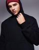 ASOS DESIGN premium heavyweight boxy oversized hoodie 400gsm in black